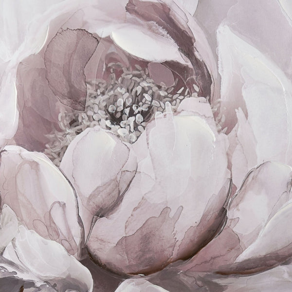 Atlas Petal Study Framed Wall Art - Elegant Watercolor Canvas in Soft Blush & Gray for Tranquil Spaces WA11120-01