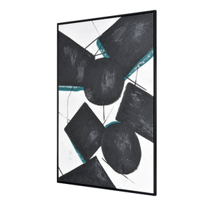 Atlas Pierce Modern Geometric Wall Art - Bold Textured Design with Black Frame for Contemporary Spaces WA11121-01