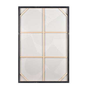 Atlas Pierce Modern Geometric Wall Art - Bold Textured Design with Black Frame for Contemporary Spaces WA11121-01