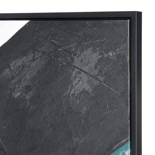 Atlas Pierce Modern Geometric Wall Art - Bold Textured Design with Black Frame for Contemporary Spaces WA11121-01