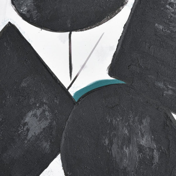 Atlas Pierce Modern Geometric Wall Art - Bold Textured Design with Black Frame for Contemporary Spaces WA11121-01