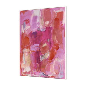 Atlas Pink Flush Abstract Framed Wall Art - Bold Contemporary Color for Living Rooms, Bedrooms & Offices WA11122-01