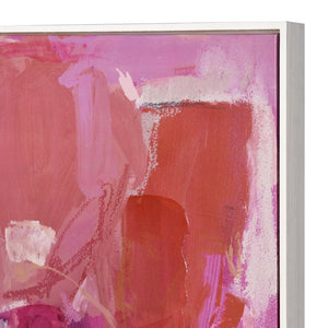 Atlas Pink Flush Abstract Framed Wall Art - Bold Contemporary Color for Living Rooms, Bedrooms & Offices WA11122-01