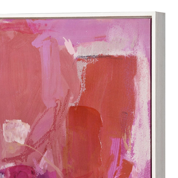 Atlas Pink Flush Abstract Framed Wall Art - Bold Contemporary Color for Living Rooms, Bedrooms & Offices WA11122-01