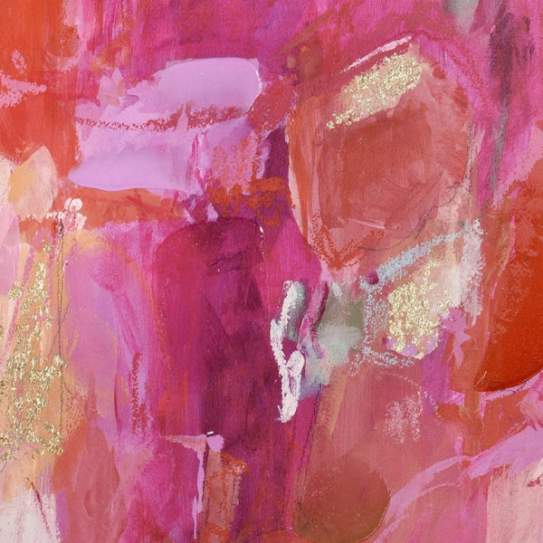Atlas Pink Flush Abstract Framed Wall Art - Bold Contemporary Color for Living Rooms, Bedrooms & Offices WA11122-01