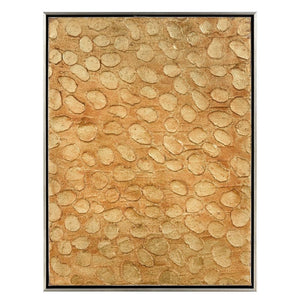 Atlas Prowess Luxe Framed Wall Art - Hand-Painted Acrylic Animal Print in Gold for Elegant Interiors WA11123-02