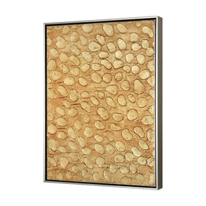 Atlas Prowess Luxe Framed Wall Art - Hand-Painted Acrylic Animal Print in Gold for Elegant Interiors WA11123-02