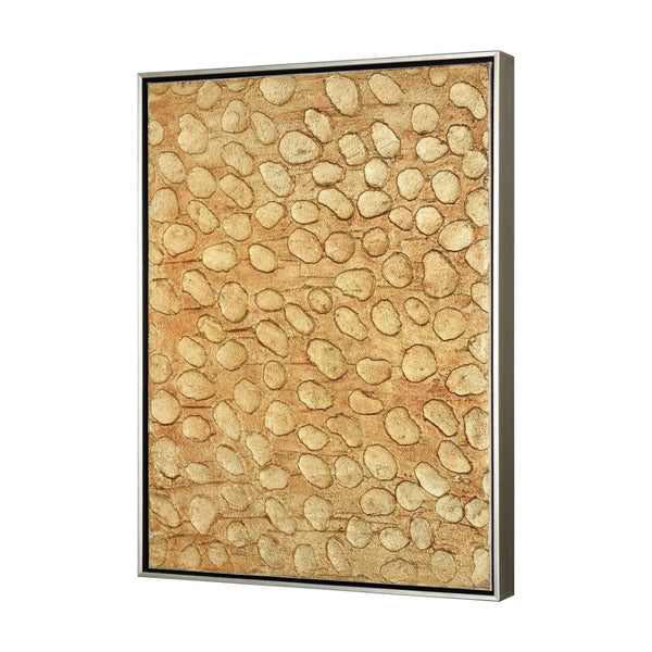 Atlas Prowess Luxe Framed Wall Art - Hand-Painted Acrylic Animal Print in Gold for Elegant Interiors WA11123-02