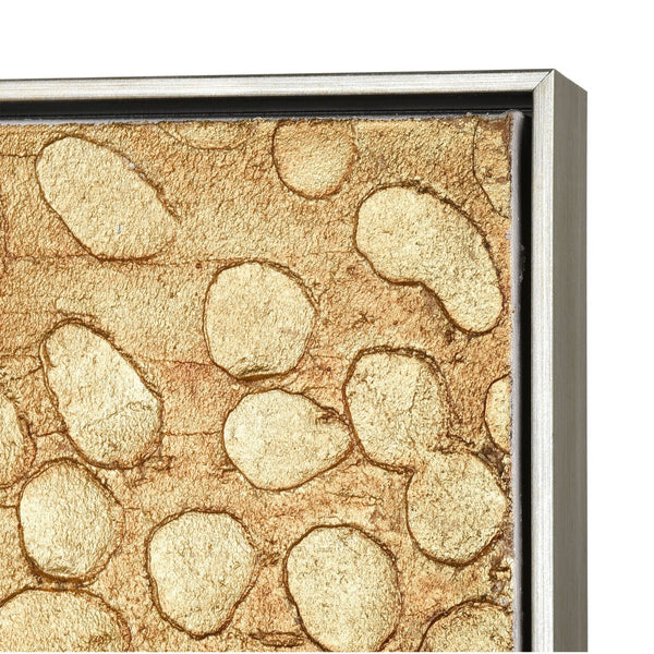 Atlas Prowess Luxe Framed Wall Art - Hand-Painted Acrylic Animal Print in Gold for Elegant Interiors WA11123-02