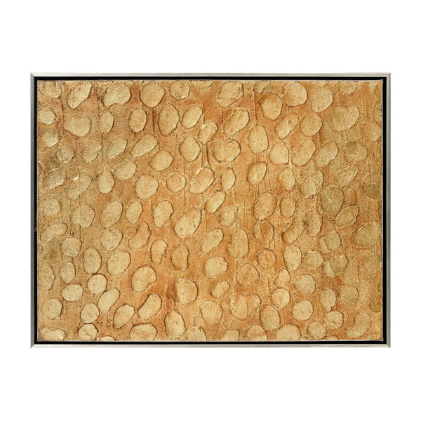 Atlas Prowess Luxe Framed Wall Art - Hand-Painted Acrylic Animal Print in Gold for Elegant Interiors WA11123-02
