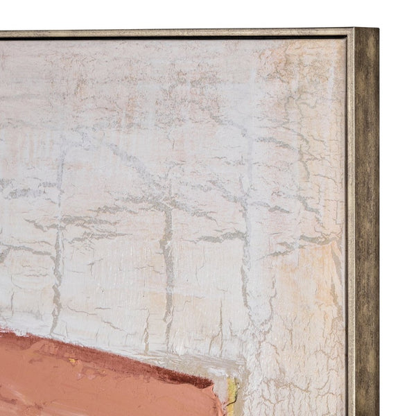 Atlas Rally Elegant Abstract Framed Wall Art - Soft Feminine Geometry in Pastel Colors for Modern Spaces WA11124-01
