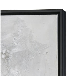 Atlas Reading in Gray Framed Wall Art - Hand-Painted Acrylic Canvas with Metallic Gold Accents, 36.5" W WA11125-01