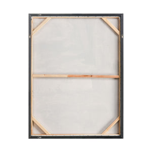 Atlas Reading in Gray Framed Wall Art - Hand-Painted Acrylic Canvas with Metallic Gold Accents, 36.5" W WA11125-01