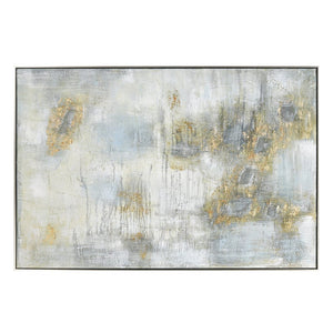 Atlas Remembered Gold Wall Art - Hand-Painted Acrylic Abstract with Luxe Gold Leaf for Elegant Spaces WA11126-01