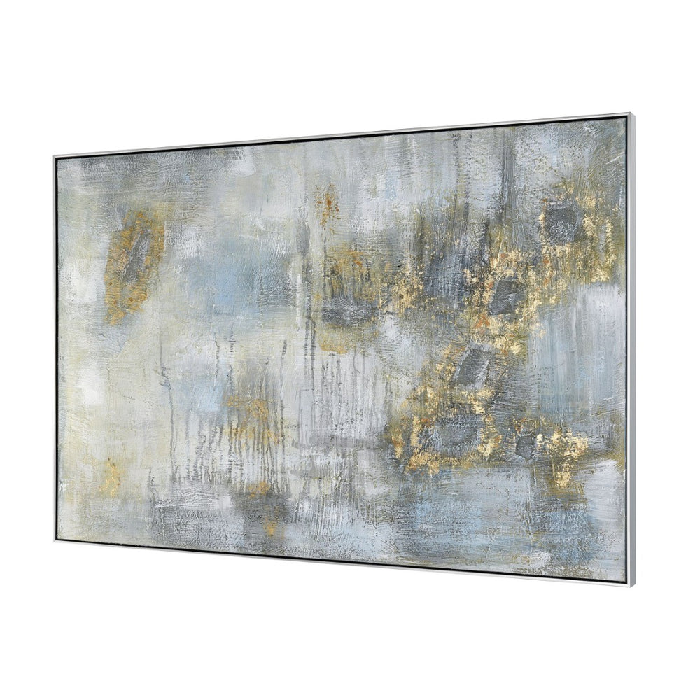 Atlas Remembered Gold Wall Art - Hand-Painted Acrylic Abstract with Luxe Gold Leaf for Elegant Spaces WA11126-01