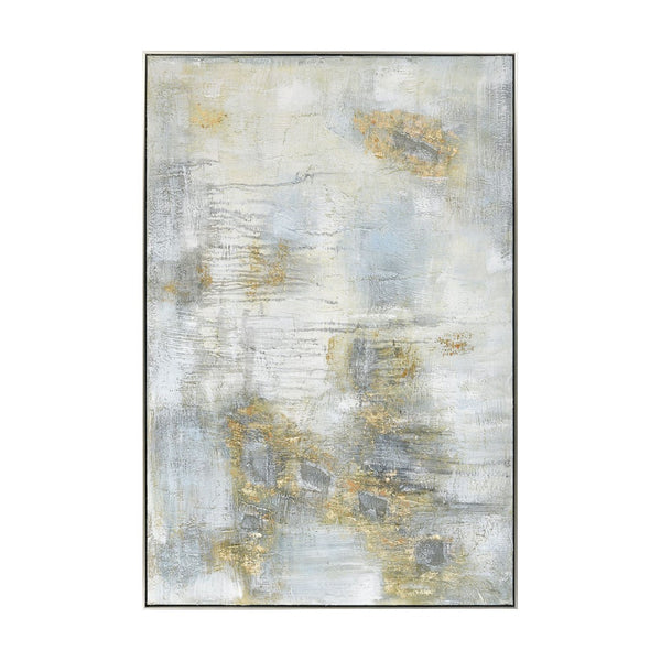 Atlas Remembered Gold Wall Art - Hand-Painted Acrylic Abstract with Luxe Gold Leaf for Elegant Spaces WA11126-01