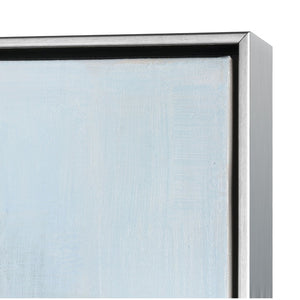 Atlas Remembrance Hand-Painted Canvas Wall Art - Serene Impressionist Design in Elegant Silver Frame WA11127-01