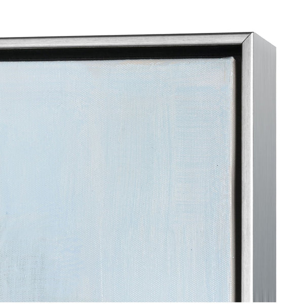 Atlas Remembrance Hand-Painted Canvas Wall Art - Serene Impressionist Design in Elegant Silver Frame WA11127-01