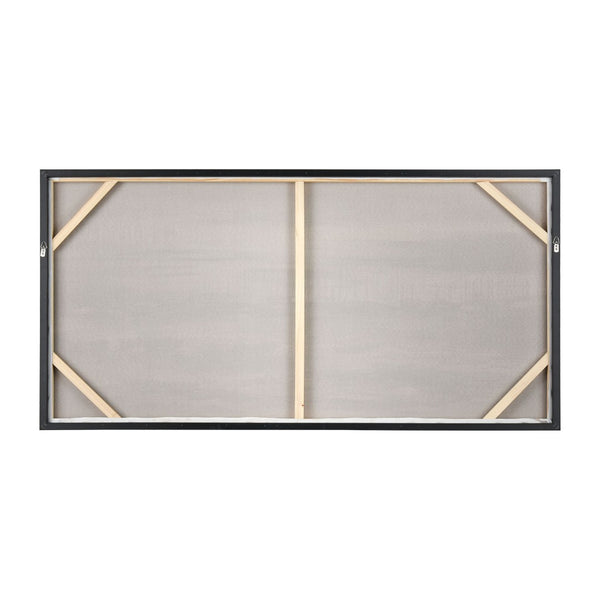 Atlas Renew Hand-Finished Abstract Waterscape Wall Art in Silver Frame – Perfect for Coastal Decor! WA11128-01