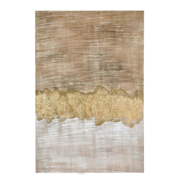 Atlas Reyna Oversized Abstract Canvas Wall Art - Modern Neutral & Gold Accent for Sophisticated Interiors WA11130-01