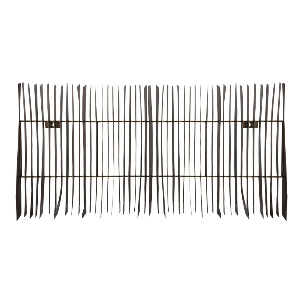 Atlas Ridge Dimensional Wall Art - Bold Geometric Brass Panel for Midcentury Modern Home Decor Style WA11132-01