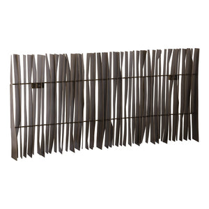 Atlas Ridge Dimensional Wall Art - Bold Geometric Brass Panel for Midcentury Modern Home Decor Style WA11132-01