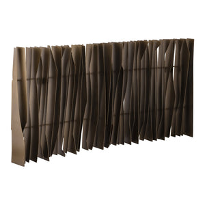 Atlas Ridge Dimensional Wall Art - Bold Geometric Brass Panel for Midcentury Modern Home Decor Style WA11132-01