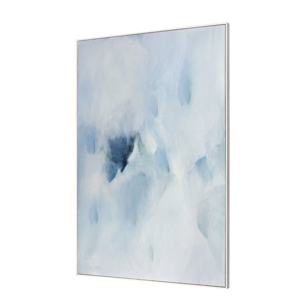 Atlas Rush I Large-Scale Abstract Wall Art in Soft Blues & Off-White – Contemporary Framed Decor for Any Space WA11135-01