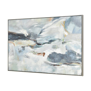 Atlas Seawater Abstract Framed Wall Art - Dynamic Ocean-Inspired Decor for Modern and Coastal Interiors WA11139-01