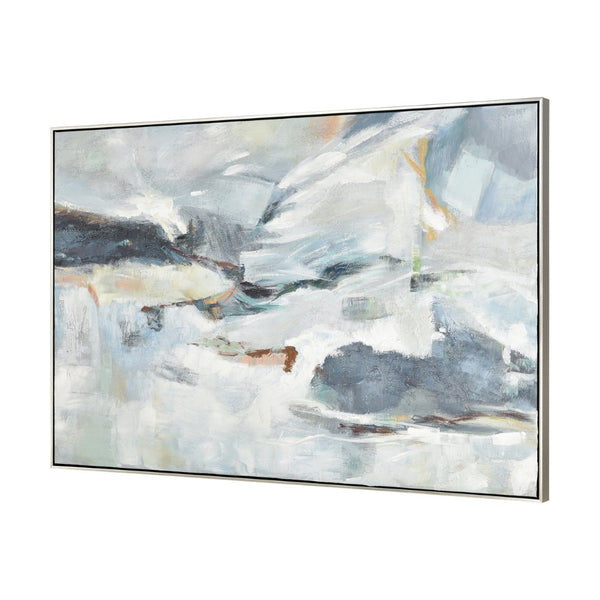 Atlas Seawater Abstract Framed Wall Art - Dynamic Ocean-Inspired Decor for Modern and Coastal Interiors WA11139-01