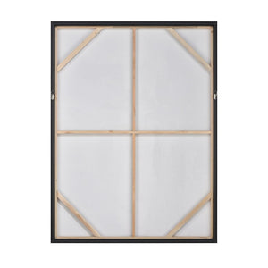 Atlas Shadow Abstract Framed Wall Art - Moody Geometric Design in Blue, Black, Pink & Gray for Modern Spaces WA11140-01