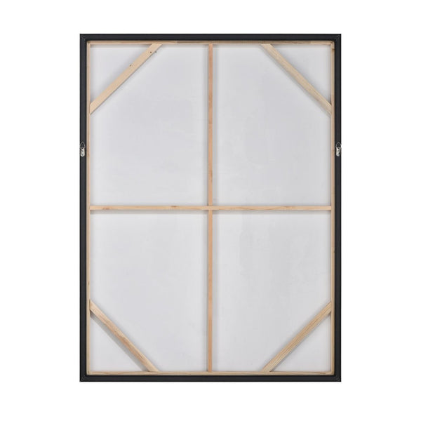 Atlas Shadow Abstract Framed Wall Art - Moody Geometric Design in Blue, Black, Pink & Gray for Modern Spaces WA11140-01