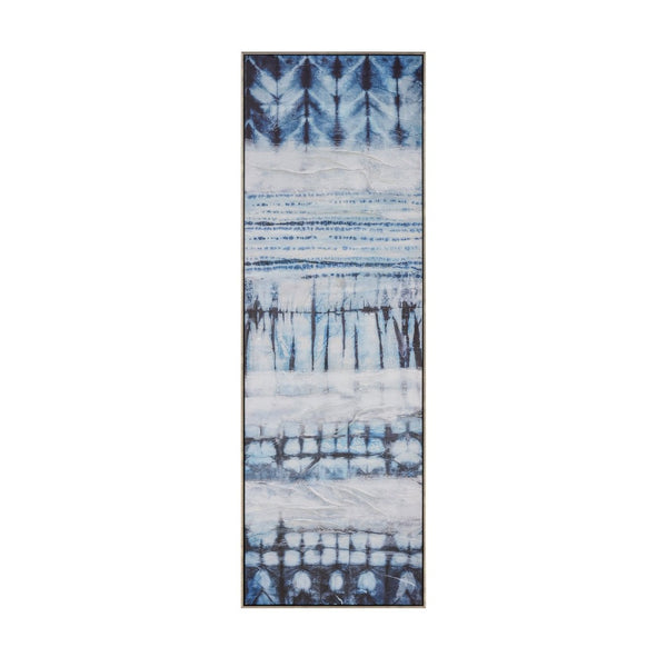 Atlas Shibori Framed Wall Art Set of 2 - Indigo and White Panels for Stylish Modern Home Décor WA11141-01S