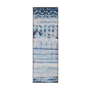 Atlas Shibori Framed Wall Art Set of 2 - Indigo and White Panels for Stylish Modern Home Décor WA11141-01S