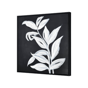 Atlas Silhouette Framed Abstract Botanical Art - Modern Black and White Leaf Design for Elegant Decor Silhouette I Framed Wall Art WA11143-01