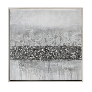 Atlas Simon Lane Contemporary Abstract Framed Wall Art in Muted Grays - Ready to Hang for Any Room WA11146-01