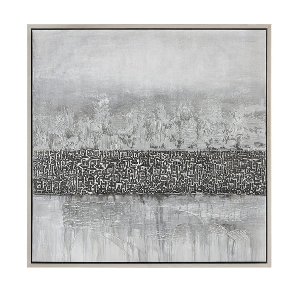 Atlas Simon Lane Contemporary Abstract Framed Wall Art in Muted Grays - Ready to Hang for Any Room WA11146-01