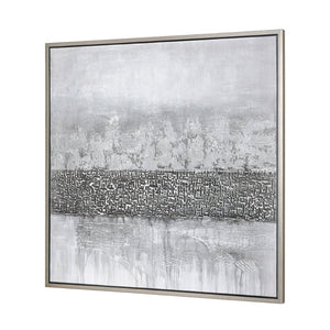 Atlas Simon Lane Contemporary Abstract Framed Wall Art in Muted Grays - Ready to Hang for Any Room WA11146-01