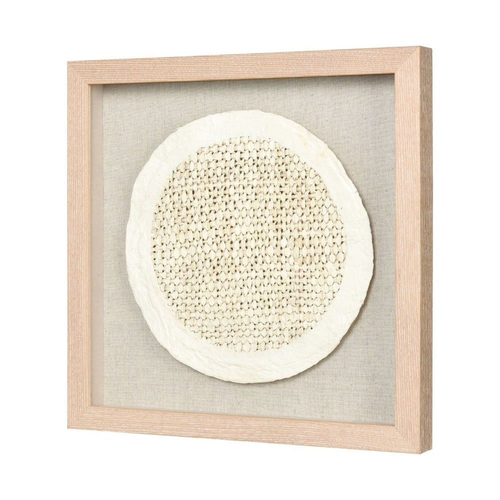 Atlas Simple Weave I Tactile Plaster Wall Art - Circular Neutral Decor for Modern & Rustic Spaces WA11147-01