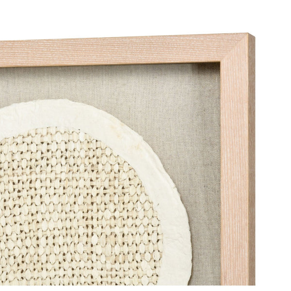 Atlas Simple Weave I Tactile Plaster Wall Art - Circular Neutral Decor for Modern & Rustic Spaces WA11147-01