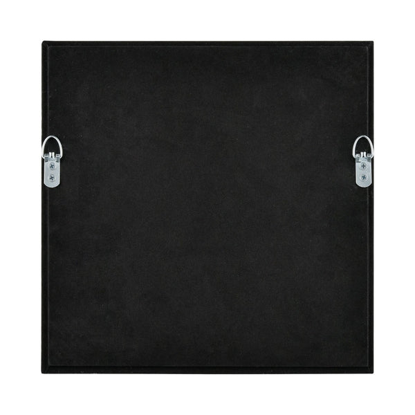 Atlas Simple Weave II Textured Wall Art Panel - Elegant Plaster Relief in Natural Wood Frame, 14" Square WA11147-02