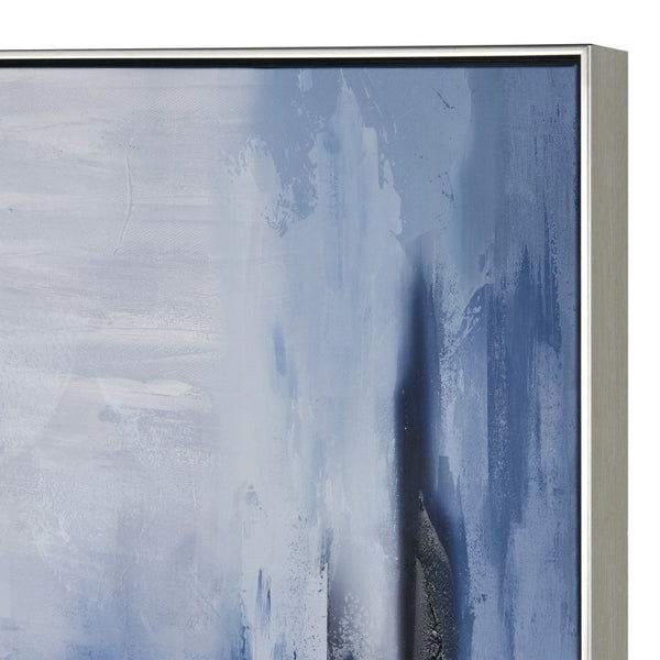 Atlas Sky Swell Seascape Framed Wall Art - Calming Coastal Elegance in Soft Blues for Tranquil Spaces WA11148-01