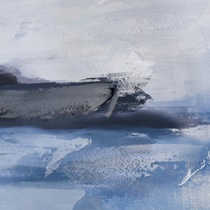 Atlas Sky Swell Seascape Framed Wall Art - Calming Coastal Elegance in Soft Blues for Tranquil Spaces WA11148-01
