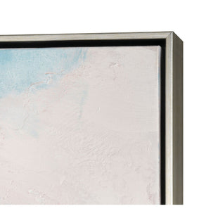 Atlas Skyline Hues Hand-Painted Abstract Wall Art in Champagne Frame - Modern Cityscape Decor Piece WA11149-01