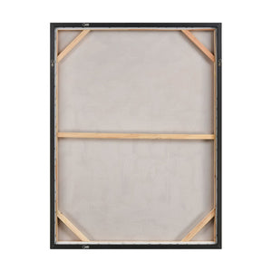 Atlas Skyline Hues Hand-Painted Abstract Wall Art in Champagne Frame - Modern Cityscape Decor Piece WA11149-01
