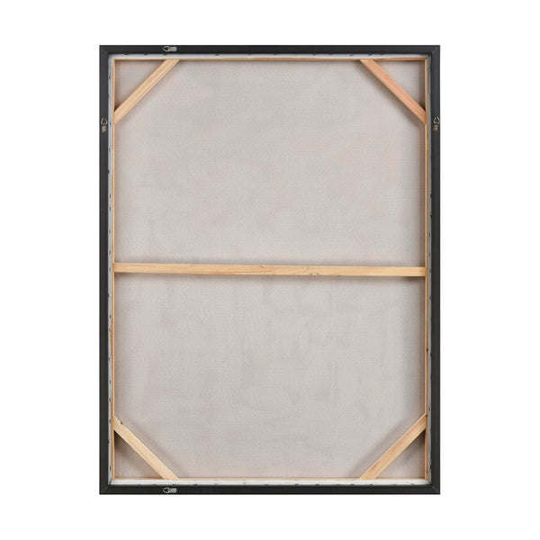 Atlas Skyline Hues Hand-Painted Abstract Wall Art in Champagne Frame - Modern Cityscape Decor Piece WA11149-01