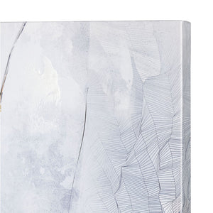 Atlas Strength Abstract Canvas Wall Art - Dynamic Lines in Rich Blues & Grays with Gold Accents WA11153-01