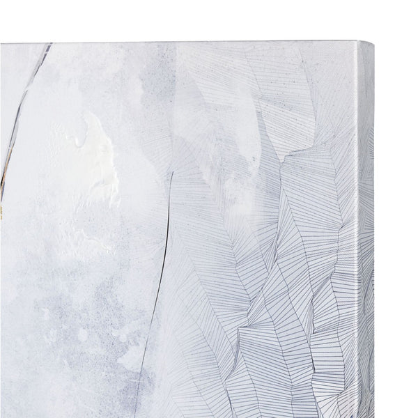 Atlas Strength Abstract Canvas Wall Art - Dynamic Lines in Rich Blues & Grays with Gold Accents WA11153-01