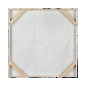 Atlas Strength Abstract Canvas Wall Art - Dynamic Lines in Rich Blues & Grays with Gold Accents WA11153-01