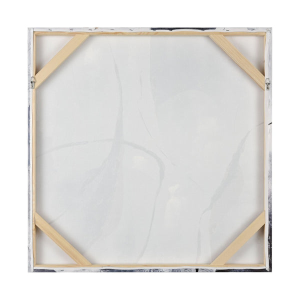 Atlas Strength Abstract Canvas Wall Art - Dynamic Lines in Rich Blues & Grays with Gold Accents WA11153-01